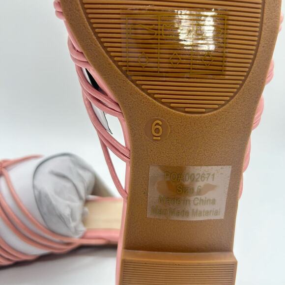 Journee Collection Sandals Womens 6 Pink Addora Slides Sandals NEW - Picture 8 of 10